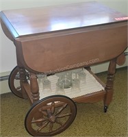 Solid Wood Tea and Beverage Cart