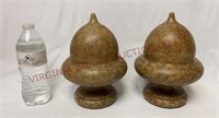 Aiden Gray Acorn Finials ~ Set of 2 ~ 9" tall