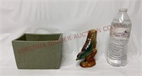 Haeger Potteries Planter & Vintage Bird Bud Vase