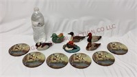 Duck Toothpick Holder, Mini Ducks & Coaster Set