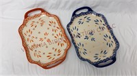 Temptations Old World Handled Serving Trays ~ 2