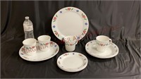 Corelle by Corning Quilt Pattern Dinnerware ~ 14pc