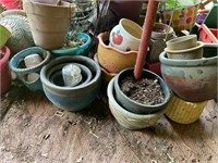Group of misc. planter pots