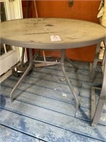 42"R Glass Top Patio Table