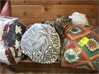 Group of Blankets, Linens, & Misc.