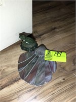 Frog Door Stop, Stained Glass Shell