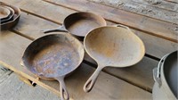 3-cast iron pans