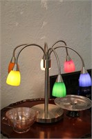 Table Lamp with 6 Colored Lights