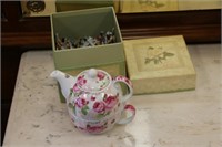 Ganz Floral Tea Pot & Cup Set