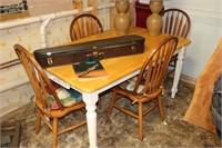 Butcher Block Kitchen Table & 4 Chairs