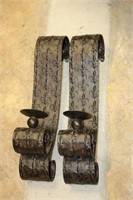 Pair of Matching Metal Candle Sconces