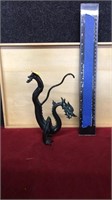 CHINESE BRONZE CARVING " VIVID DRAGON" STATUE