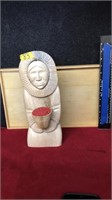 CORAL CARVED INDIGENIOUS FIGURINE