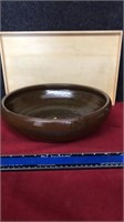 FOUNTAIN LUCKY BAMBOO POTTERY SERVING BOWL