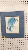 FRAMED SIGNED PARROT WATERCOLOR