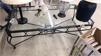 METAL AND GLASS COFFEE/OCCASIONAL TABLE