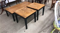 3 PC WOODEN TABLE SET