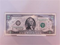 Monnaie USA $2 papier série 1976 (voir note)