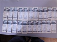 Lot de 22 billets du Fenway Park 25 juin 2012