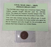 Civil War 1861-1865 Indian Head Cent