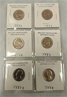 Brilliant Uncirculated Jefferson Nickels A