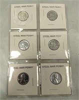 (6) 1943 Steel War Penny