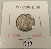 1939 Silver Mercury Dime