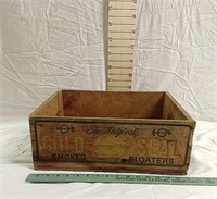 Gold Seal Smoked Bloaters Wooden Shipping Crate