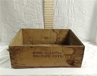 Wooden Shipping Crate John G. Legal Charles City