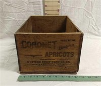 Coronet Apricots Wooden Shipping Crate