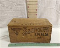 Sanford's Royal Blue Inks Wooden Shipping Crate