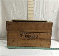 Standard Varnish Co. Wooden Shipping Crate