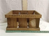 Swift & Company Sausage Wooden Shipping Crate