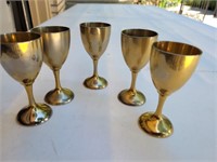 Brass cordial goblets 3½" from International