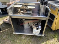 STAINLESS STEEL DISH CART ON CASTERS