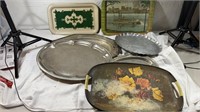 7 piece antique decorative food trays
