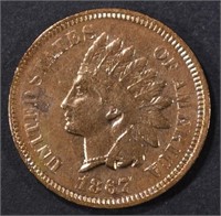 1867 INDIAN CENT  AU/BU  OLD CLEANING