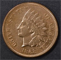 1868 INDIAN CENT  AU/BU  OLD CLEANING