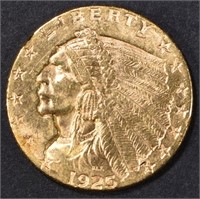 1925-D GOLD $2.5 INDIAN  CH/GEM BU