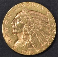 1916-S GOLD $5 INDIAN  NICE BU