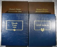 LOT OF 4 EMPTY COIN ALBUMS: