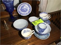 GROUP OF ASSORTED CHINA CUPS AND SAUCERS