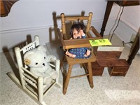 MISCELLANEOUS GROUP OF DOLL FURNITURE
