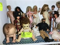 3RD SHELF BABY DOLL GROUP, MOSTLY BARBIES