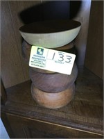 4TH SHELF HUTCH WOODEN BOWLS