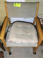 WOODEN ROLLING ARM CHAIR 21"X33" TALL