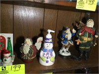 5H SHELF CONTENTS WITH CHRISTMAS FIGURINES
