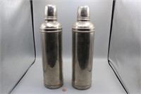 Two Vtg. Silver "Thermos" Containers