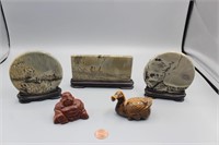 5 Pcs. Dendritic Chinese Jasper, Buddha Stones+