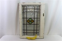 Vintage Deco Stained Glass Window